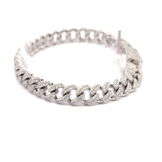 QUINOXITE 8MM STERLING SILVER CUBAN BRACELET | 9221931